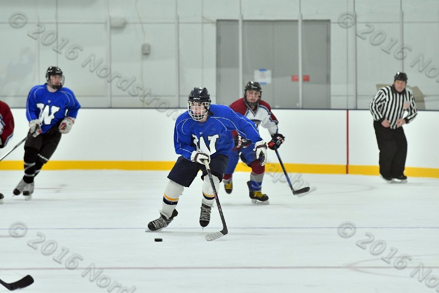 Wheaton College Men\'s Ice Hockey vs Middlesex Community College. - Photo By: KEITH NORDSTROM